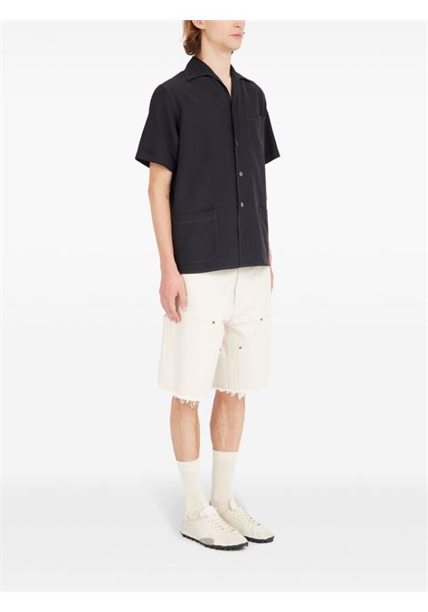 camicia maniche corte uomo nera MAISON MARGIELA | S50DR0009 M35267900